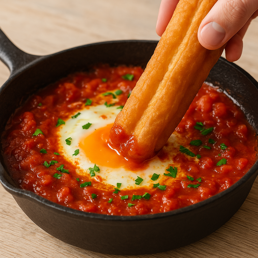 You Tiao with Shakshuka