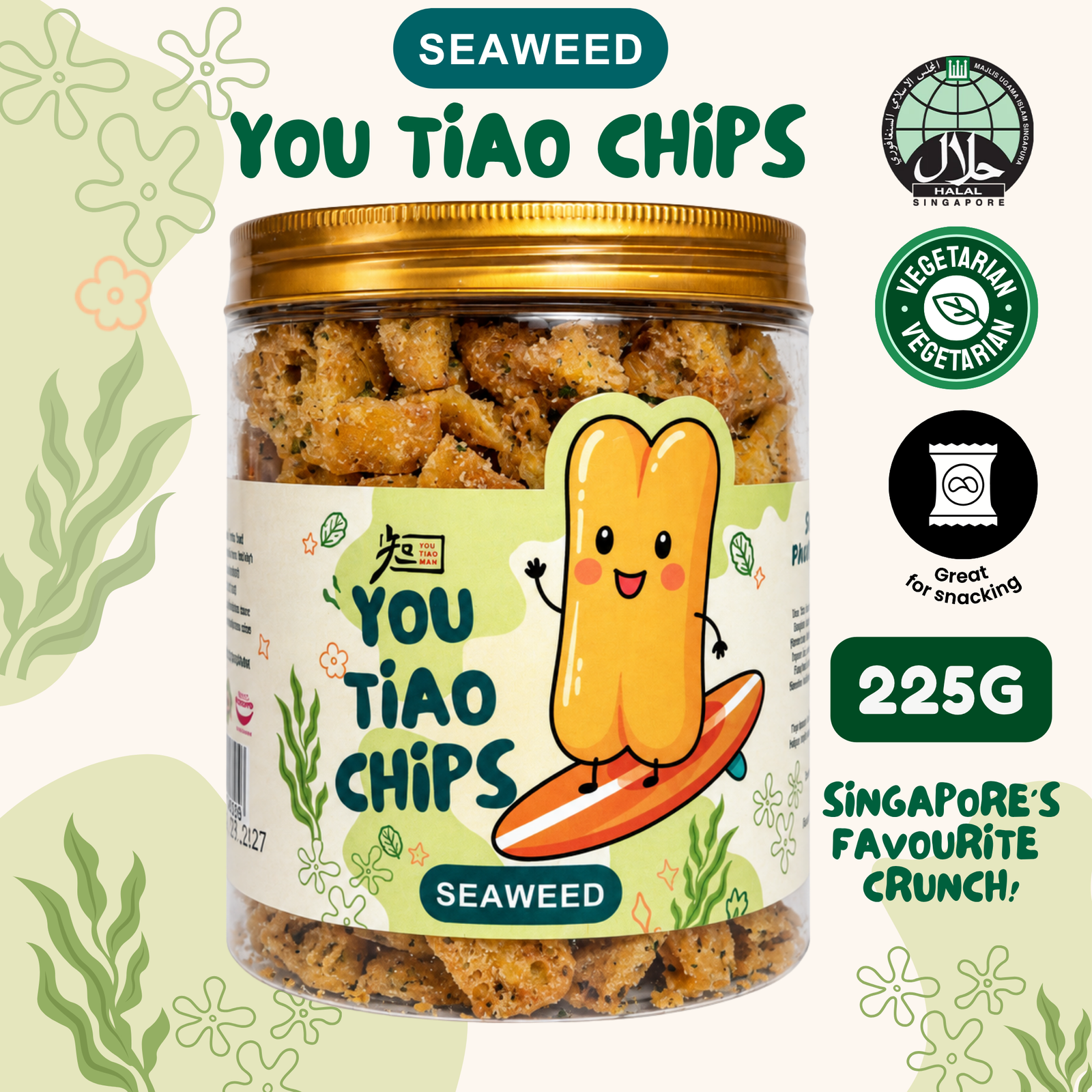 You Tiao Chips (Seaweed Flavour)
