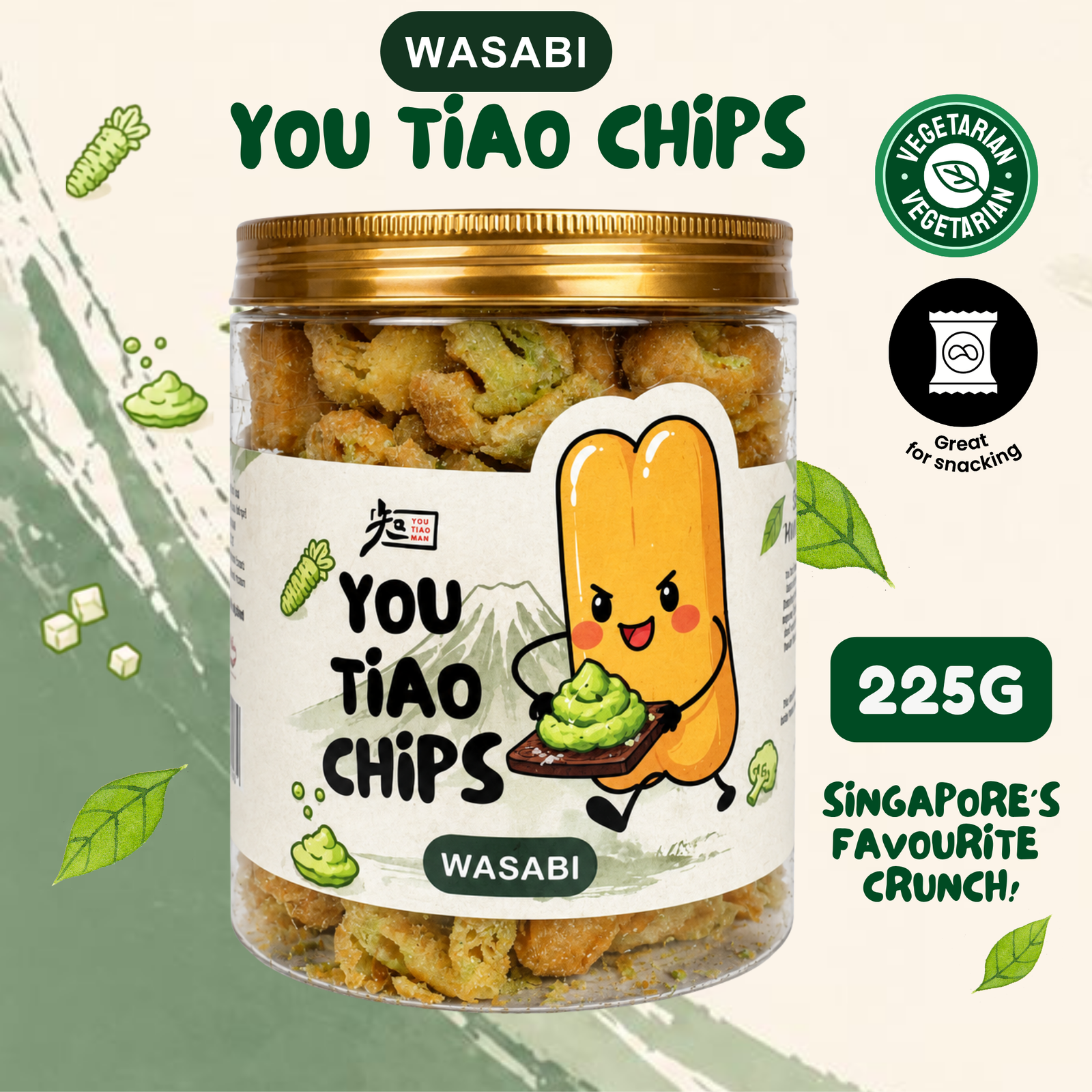 You Tiao Chips (Wasabi Flavour)