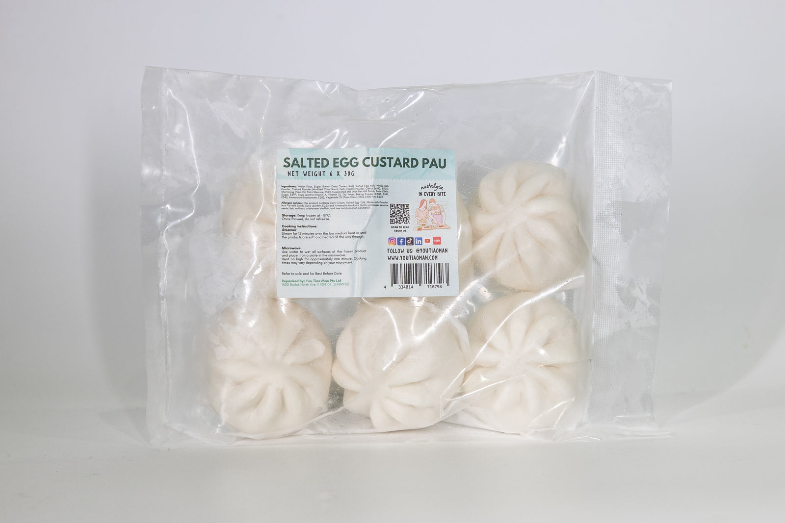 6 Pieces of Salted Egg Custard buns/pau