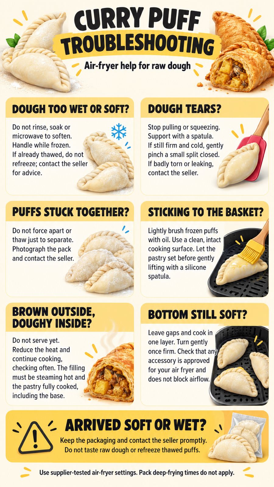 Curry puff air-fryer troubleshooting guide